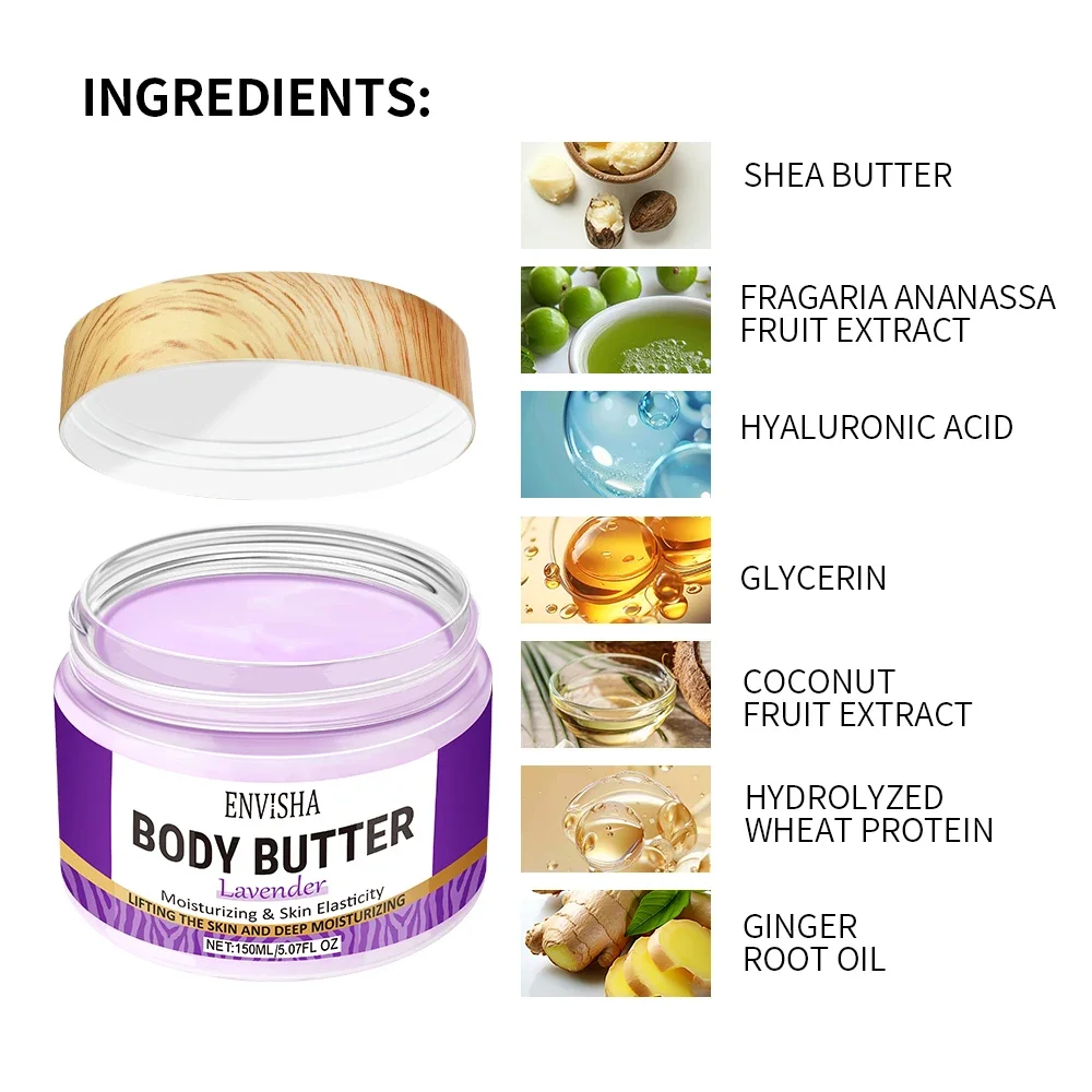 ENVISHA Body Butter Skin Care Face Lotion Cream Whitening Deeply Moisturizing Brightening Remove Melanin Elasticity Lifting