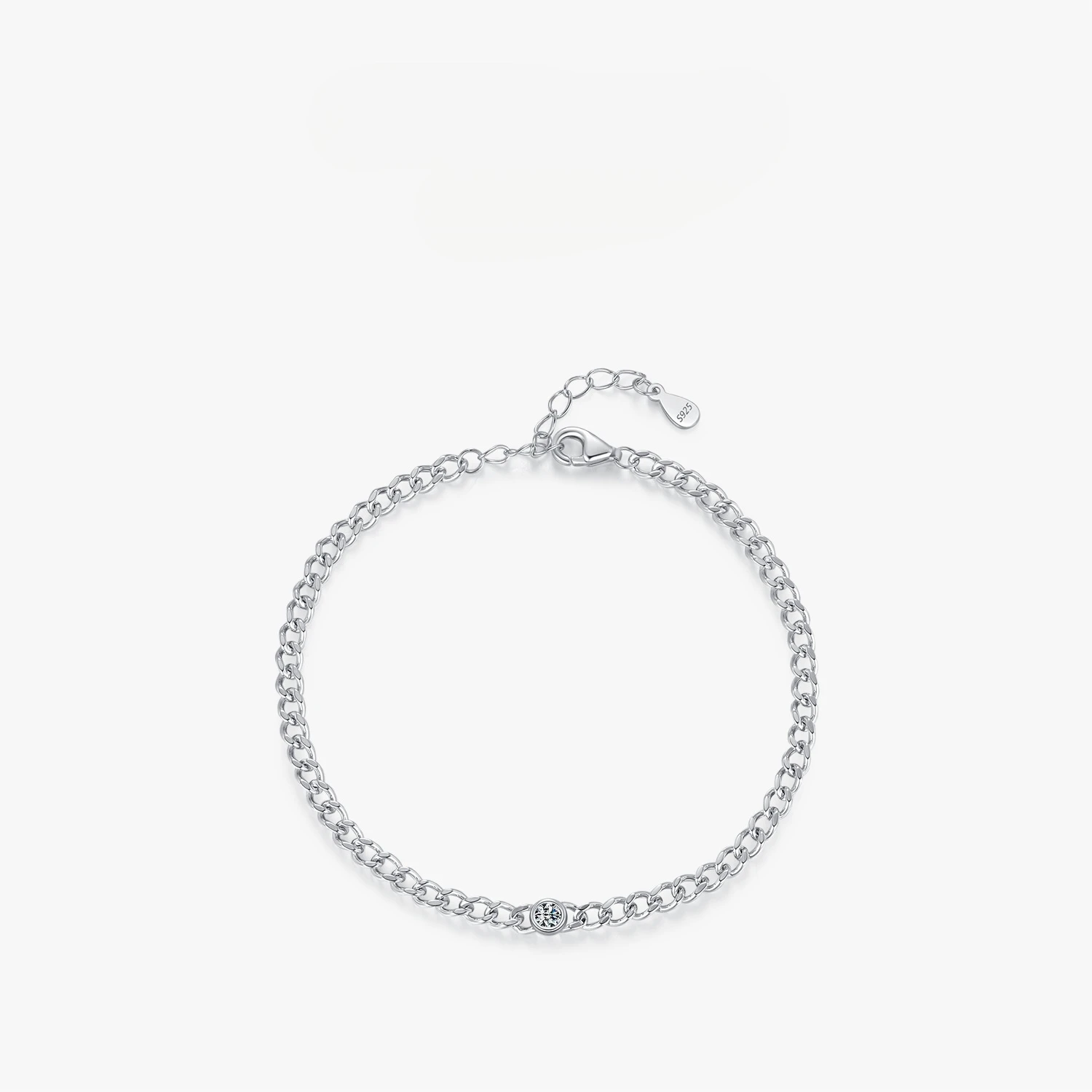 

Dawn's Jewel D color moissanite S925 sterling silver Korean version simple diamond bracelet female fashion OL commuter jewelry
