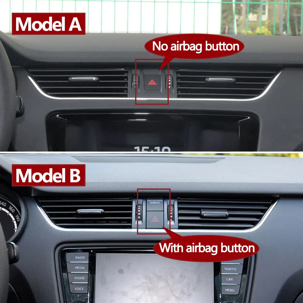 Car Front Central Dashboard Air Conditioning AC Vent Grille Outlet Assembly For Skoda Octavia 2015-2021 5E0820951 5E0820951CZLL