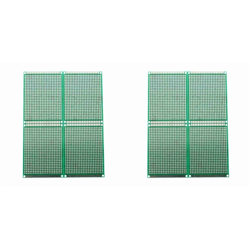 DT98 2 Sets 4 Pieces Double-Side Prototype FR-4 PCB Stripboard, Universal Printed Circuit Board 6x8cm for Electronics DIY