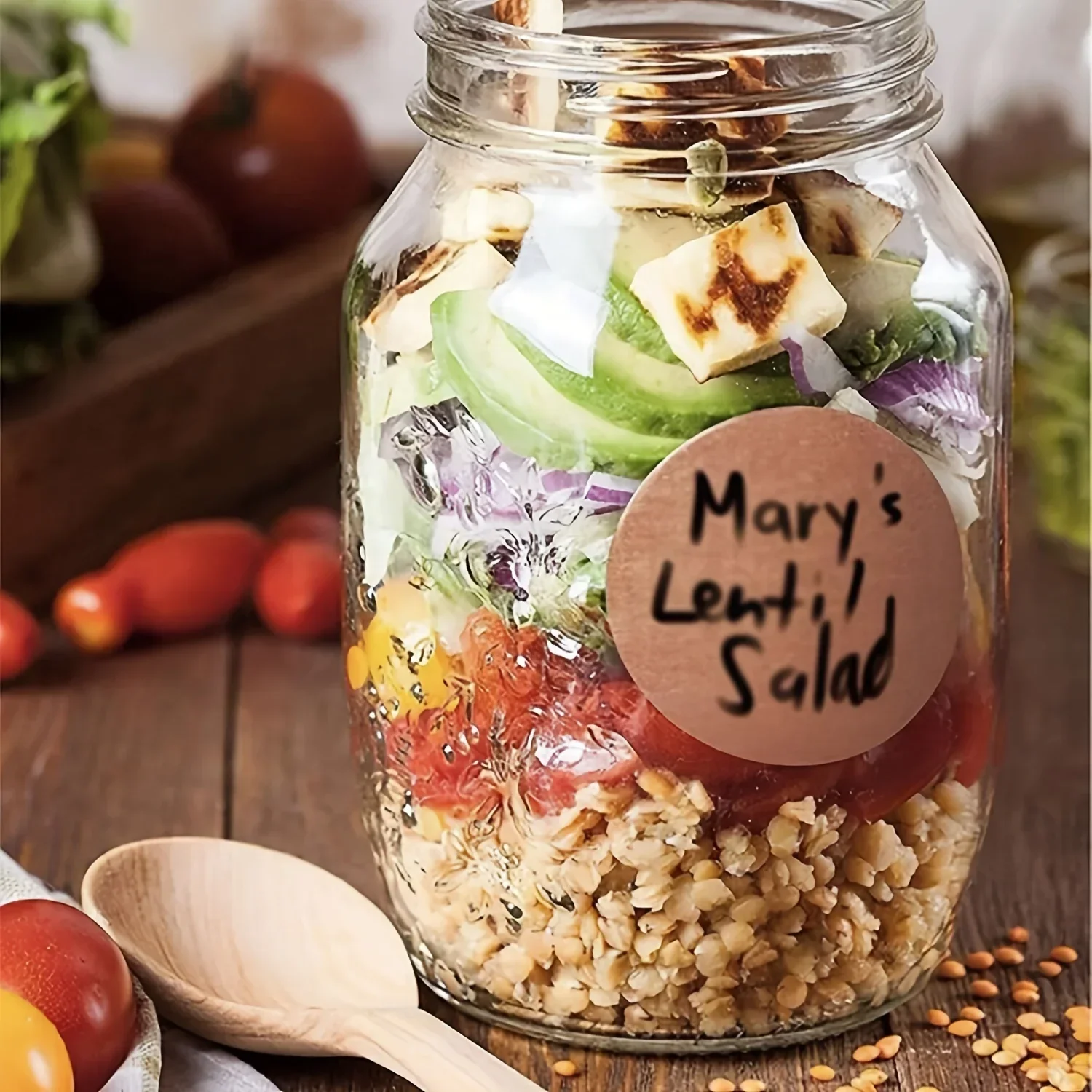 500 قطعة 1 لفة كرافت ملصقات جرة ميسون قابلة للذوبان تسميات الطعام القابلة للذوبان للحاويات ملصقات جرة التعليب محلية الصنع