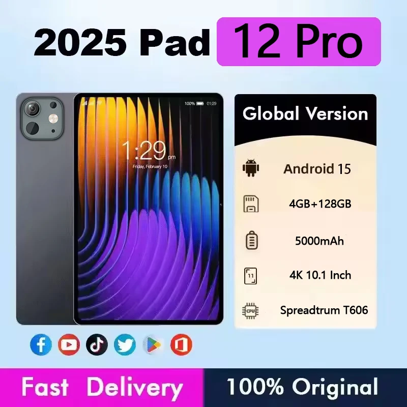 

2025Новый планшет Npad99 Android 15, 10,1 дюйма, 4 ГБ ОЗУ, 128 ГБ ПЗУ, чехол для планшета, с клавиатурой и беспроводной мышью, комплект аксессуаров