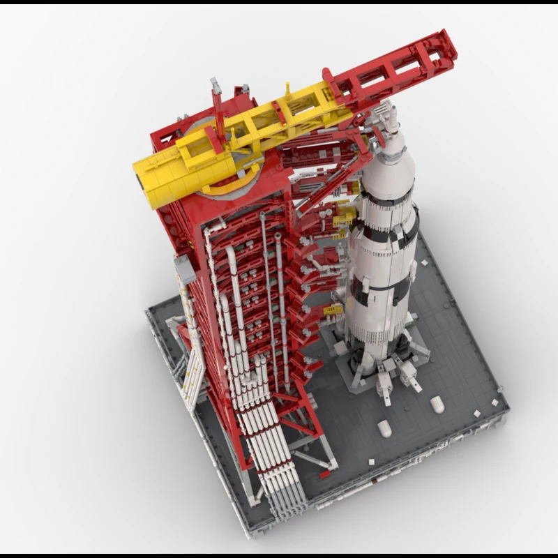 MOC-253041 Building Blocks Saturn V Mobile Launcher and Launch Umbilical Tower 15,161 Pieces Christmas and New Year Toy Gift
