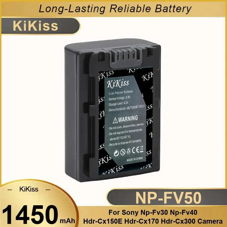 

1450Mah Video Camera Battery High-Capacity For Sony NP-FV30 NP-FV40 Hdr-CX150E Hdr-CX170 Hdr-CX300 NP-FV50