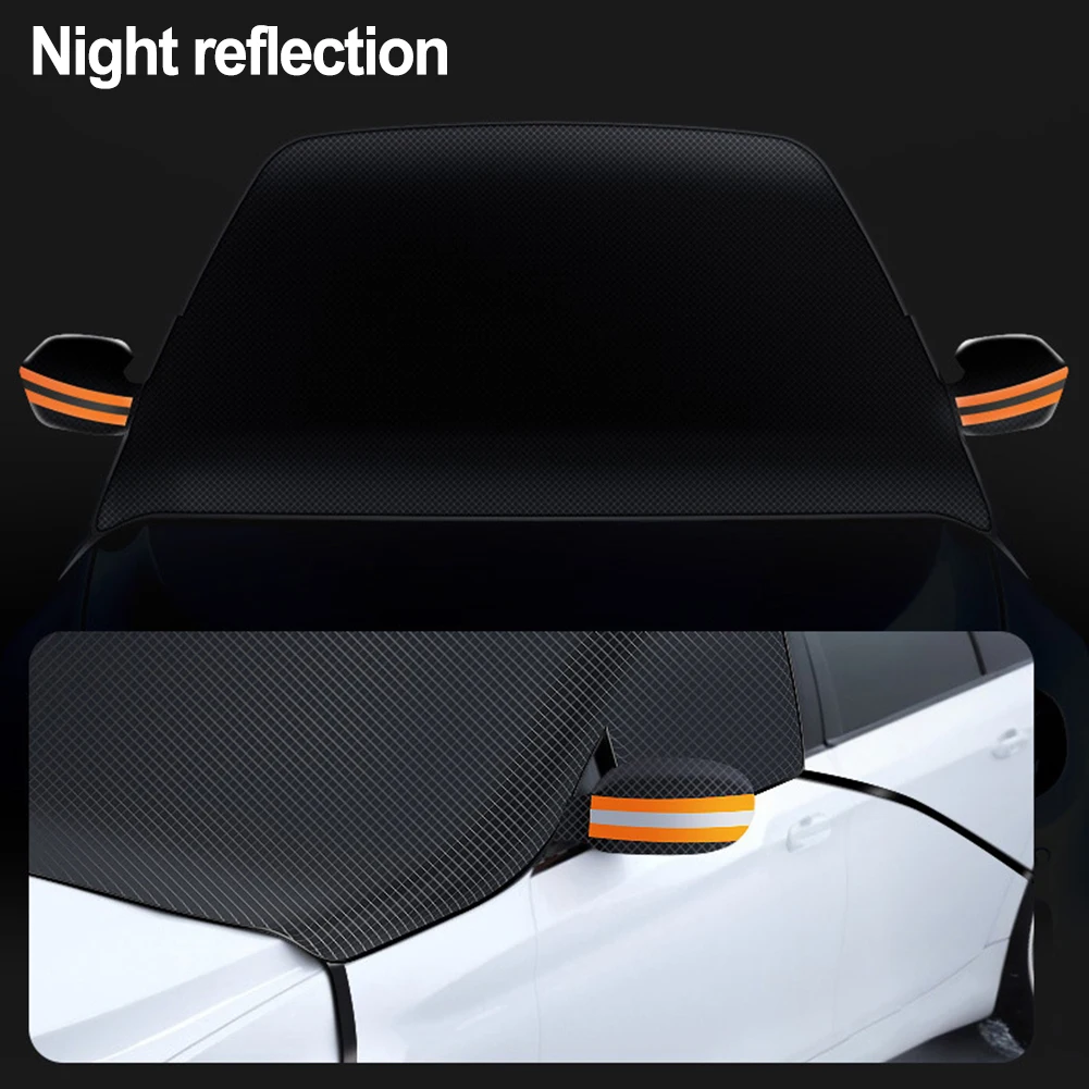 Windscreen Protector Cover with Built in Windproof Layer Ideal for Safeguarding Your Vehicle from Harsh Weather Conditions