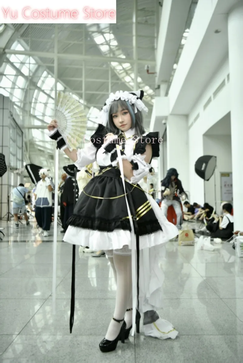 

Yu Costume Azur Lane Cheshire Cos Maid Cosplay Costume Cos Game Anime Party Uniform Hallowen Play Role Clothes Clothing Dress