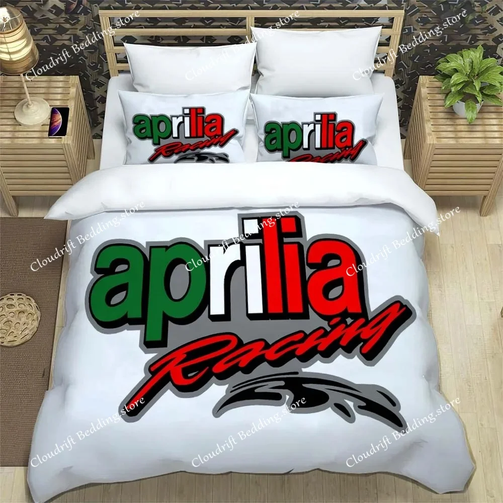 

Motorcycle Fleet A-Aprilia Bedding Set Single Twin Full Queen King Size Bed Set Adult Kid Bedroom Duvet Cover Set Home Textiles