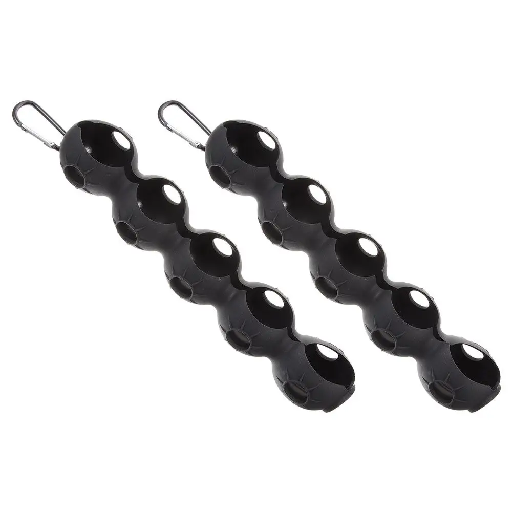 2Pcs Golf Ball Cover Portable Silicone Holder Bag Protective Case For Travel Black Accessories Set Golf Balls Storage