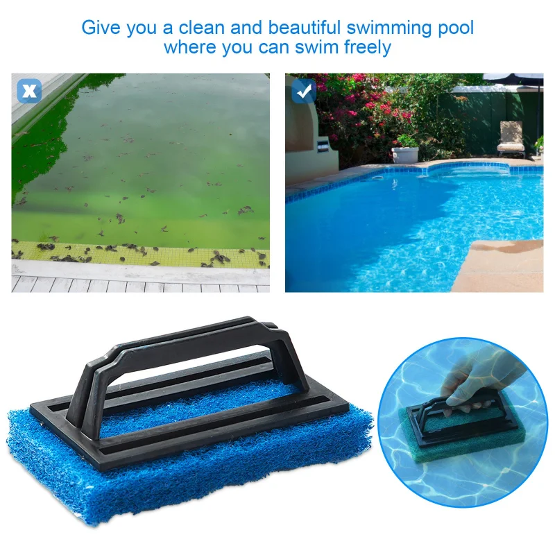 Cleaning Sponge Brush Is Suitable for Jacuzzi Swimming Pool Line Cleaner Accessories with Handle Wipe Thickening Bathroom