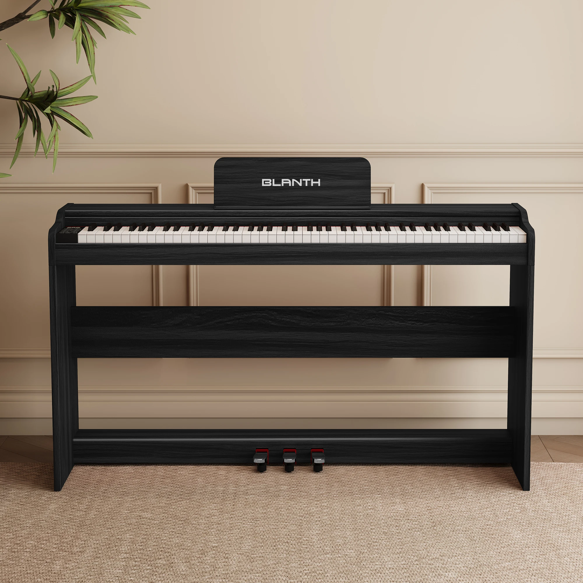 

88 Keys Wood Texture Digital Piano Professional Electronic Keyboard Full Electric Piano For Beginners Adults Home Practice Use