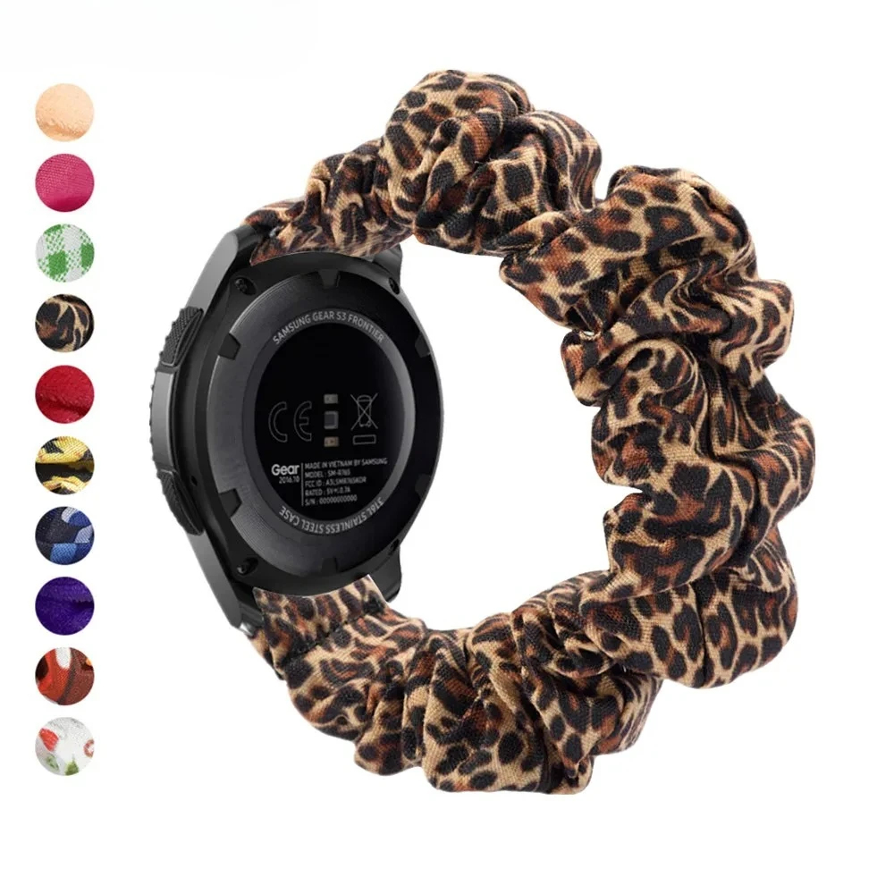 Scrunchie Strap For Samsung Galaxy watch 4/active 2/3/46mm/42mm/Gear S3 20mm/22mm bracelet Amazfit Bip Huawei watch GT/2/3 strap