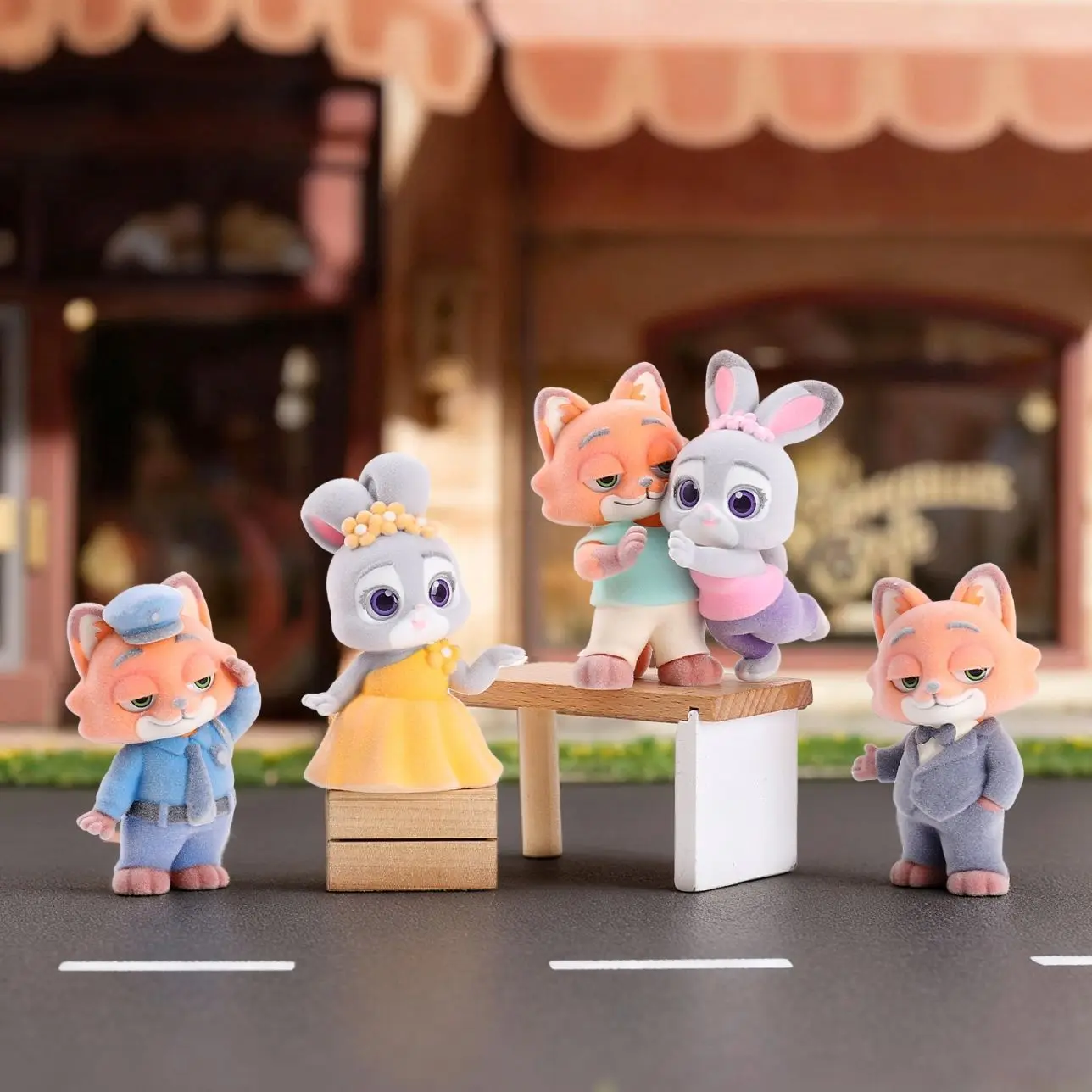 Hot-selling Zootopia Carnival Day Flocking Blind Box Same Style Cool Trendy Decorative Figurine Desktop Decor Gift Surprise Box