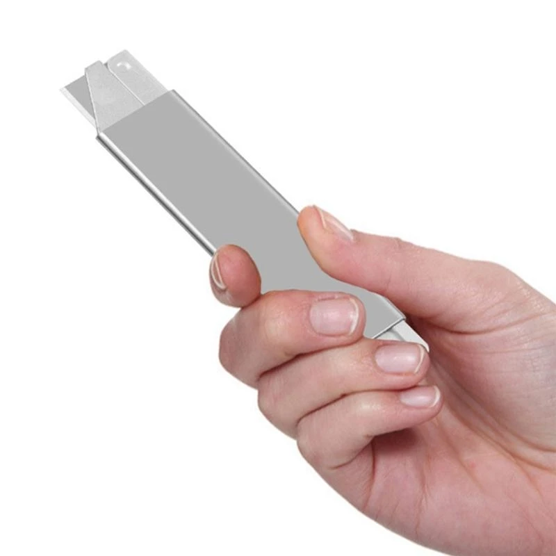 ステンレススチールユーティリティナイフ格納式紙ボックスカッターシャープブレードヘビーデューティーツール用