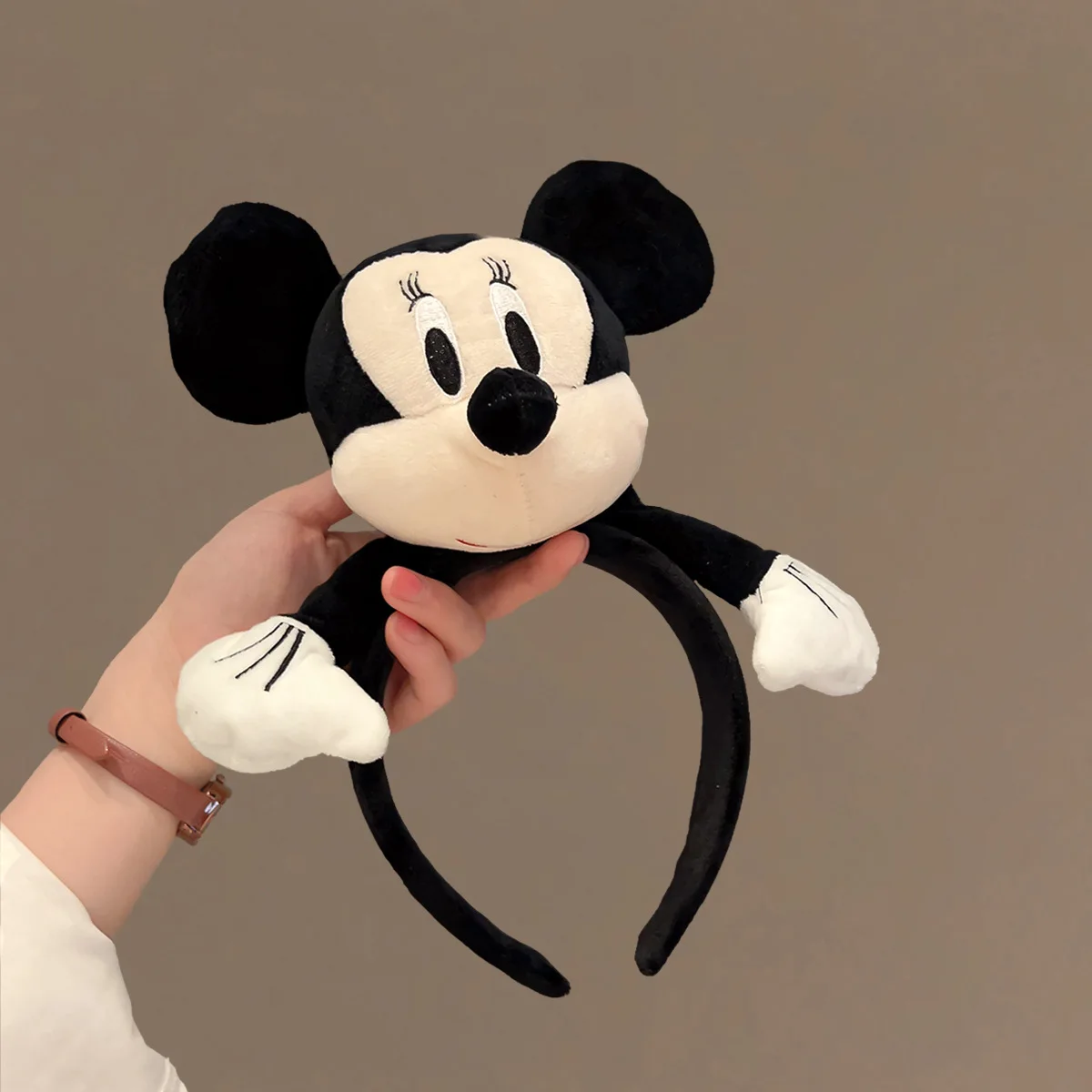 

Большая короткая бархатная повязка на голову с Микки Диснеем, милые аксессуары для волос с героями мультфильмов, новая текстурированная повязка на голову в корейском стиле, повязка на голову для фотосъемки