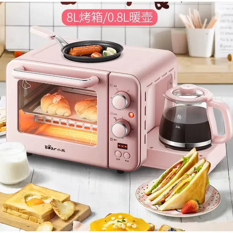 3 in 1 Breakfast Machine Electric Egg Boiler Toaster Coffee Maker Multifunctional Kitchen Appliance for Home Office Use