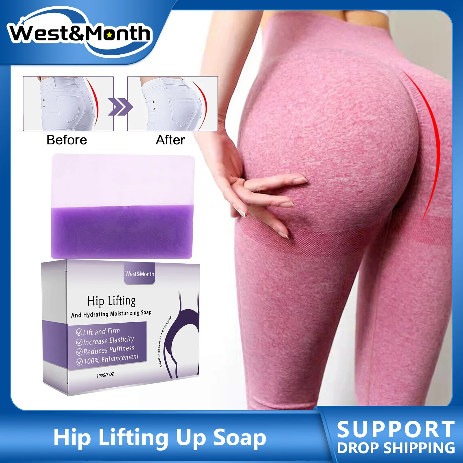 Hip Lifting Soap Buttock Enlargement Anti Cellulite Shaping Sexy Ass Bigger Firming Sagging Smooth Nourish Butt Brightening Soap