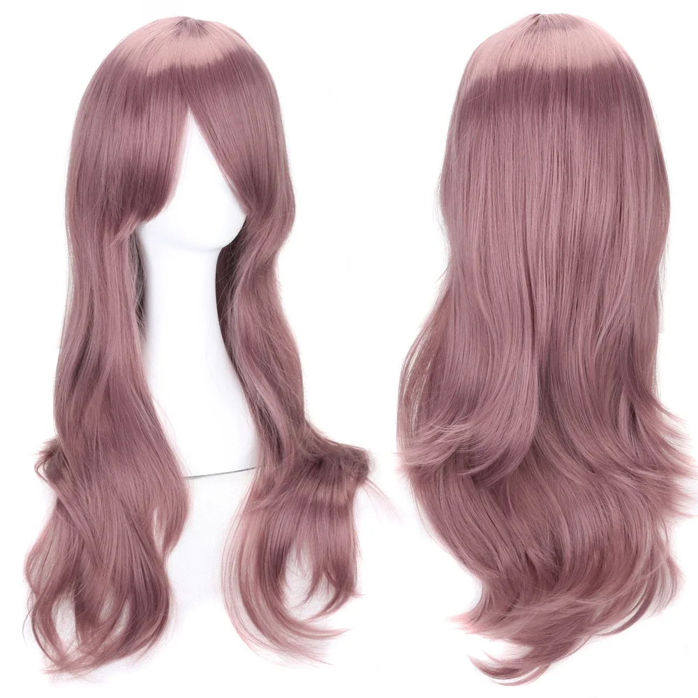 wholesale Cosplay Anime Long Wavy Pink Blue Red Blonde Black Green White Brown Cosplay Wig Synthetic Wig for Women