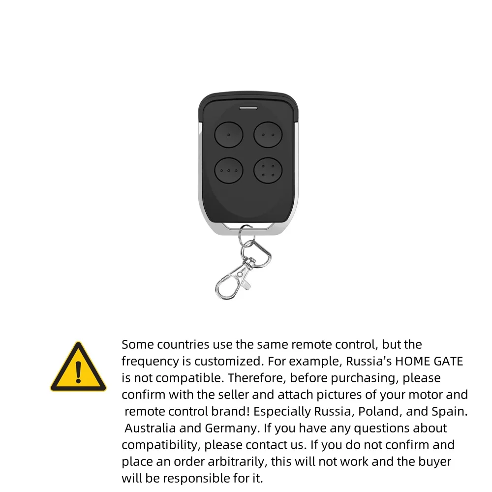 Gate Opener Remote Control Transmitter for EZYOPENTECK Automatic Gate Opener  with Keychain  Gate Opener  Security Kit Remote