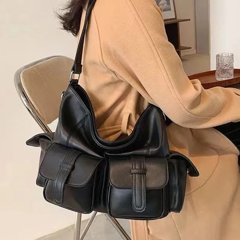 Female Hobo Handbag Large Capacity Shoulder Bags Stylsih Tote Bag Ladies Soft PU Leather Messenger Bags Women Shopper Bag