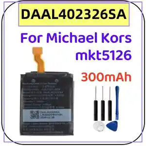 Bilashmart DAAL402326SA 1 2 HOT SALE BackShell Battery Michael Kors mkt5126 smart watch DAAL402326SA 300mAh Batteries +Free Tools