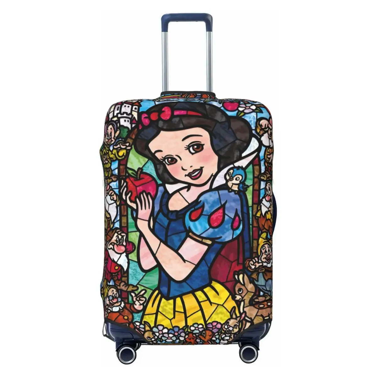 

Custom Snow White And The Seven Dwarfs Travel Luggage Cover Washable Cartoon Movie Suitcase Cover Protector Fit 18-32 Inch