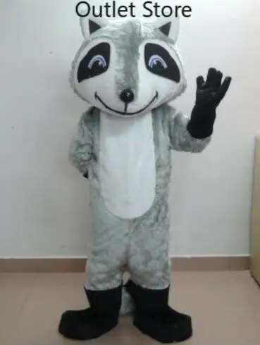 Halloween Cartoon gray Raccoon Cosplay Mascot Costume Xmas outfit Carnival Mascot Costume