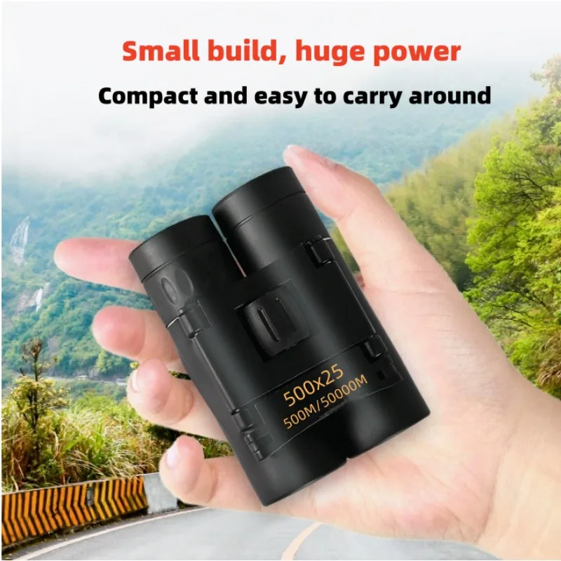 500x25 Small Binoculars Telescope Low Night Vision Binoculars Compact for Adults Theater Concert Opera Travel Bird Watching