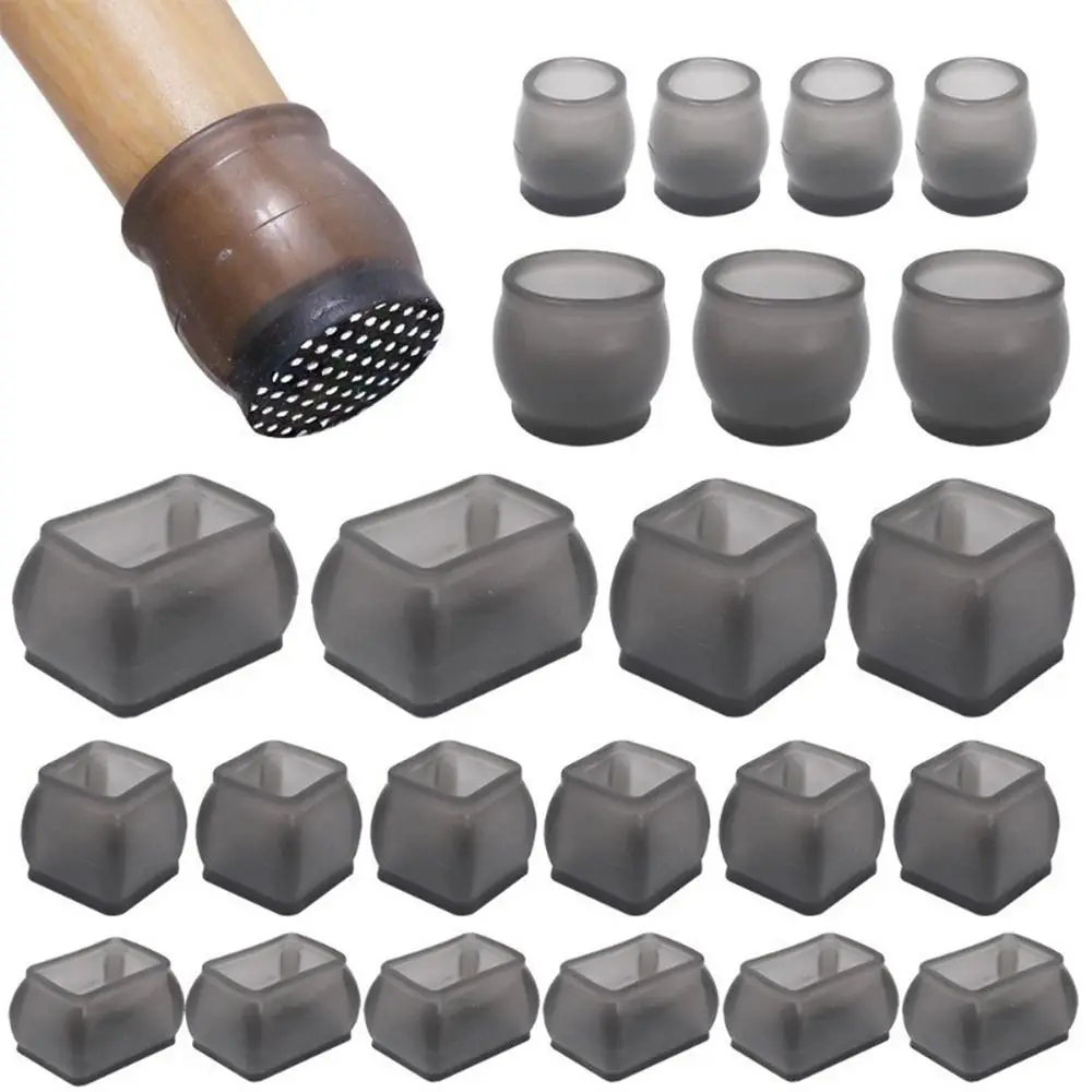 New 8Pcs With Felt Chair Leg Caps Foot Protection Bar Chair Parts Floor Protector Pads Mute Solid Wear-resistant