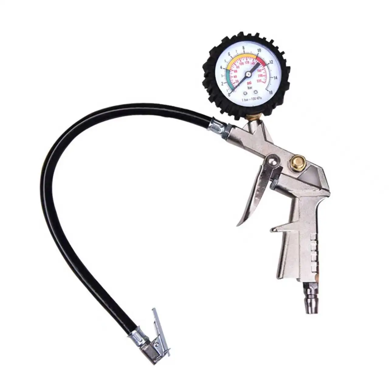 

Air Pressure Gauge Tester Air Compressor Dial-Type Pressure Monitor 220 PSI Pump Tool