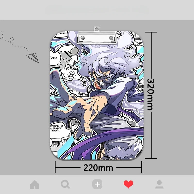 A4 원피스 만화 Luffy 학생 쓰기 합판 아크릴 폴더 스티커 메모 테스트 종이 패드 학생 학습 문구