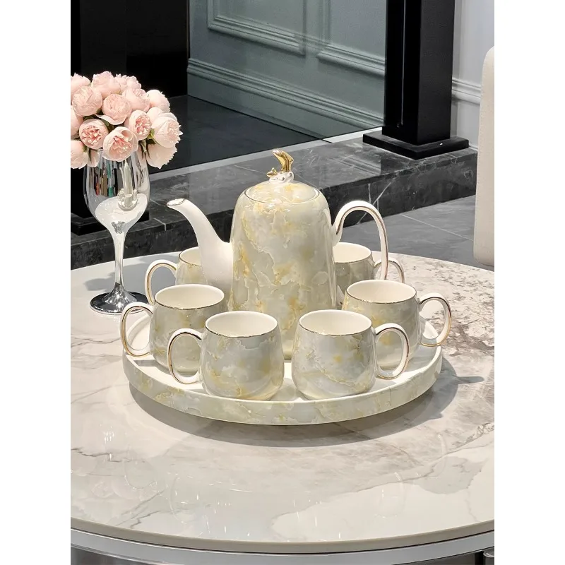 

High-end ceramic tea set for home living room cups and cups moved to a new home
