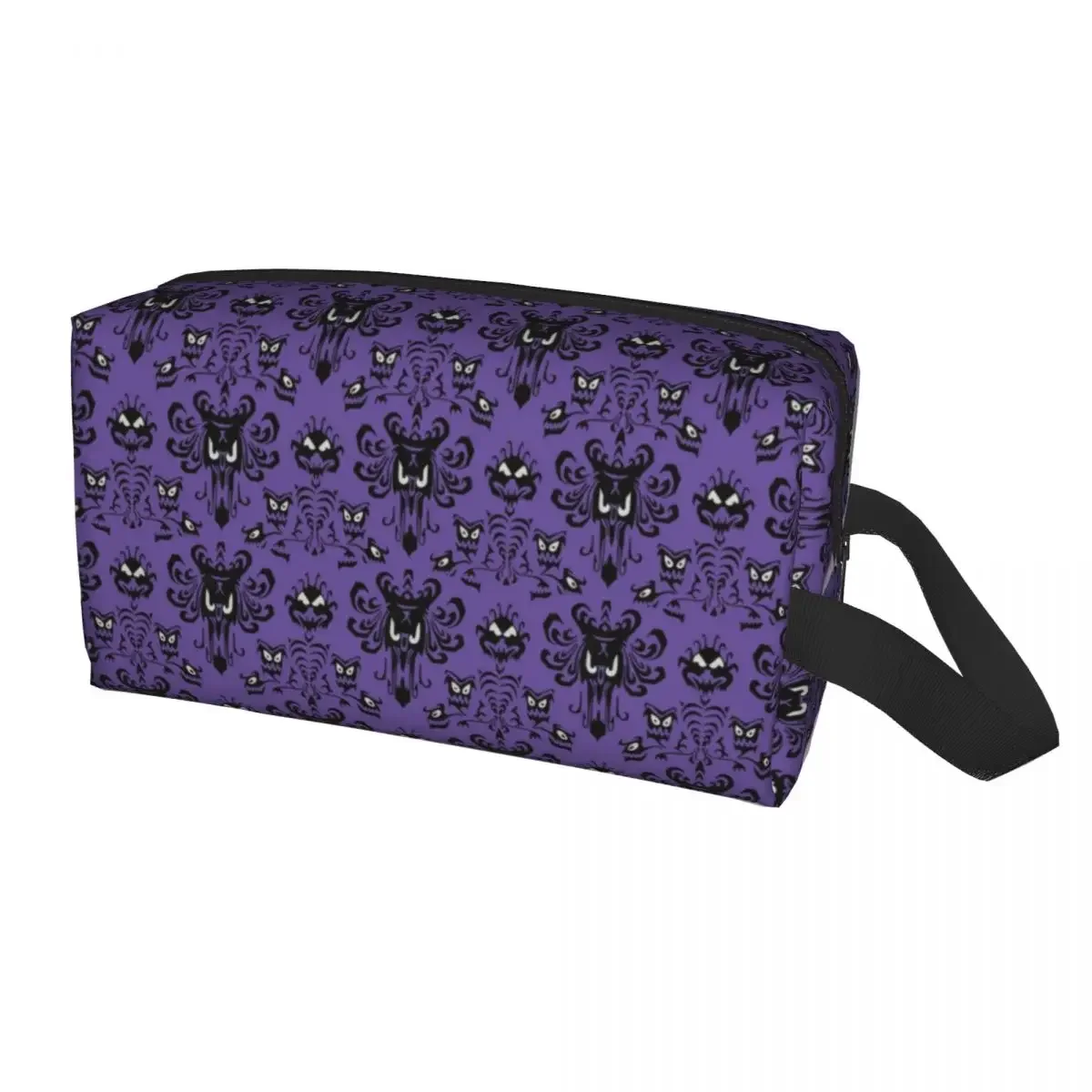 

Travel Haunted Mansion Toiletry Bag Halloween Ghost Happy Haunts Makeup Cosmetic Organizer for Women Beauty Storage Dopp Kit Box