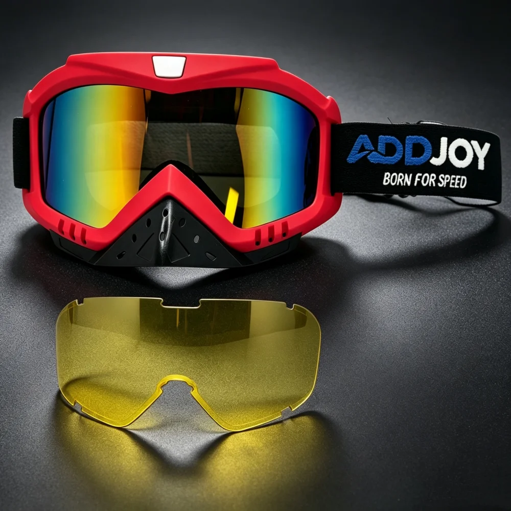 Enduro All‑Weather Off‑Road Goggles, SSend lenses， Anti‑Dust Motocross Dirtbike Motorcycle Cross‑Riding Eyewear