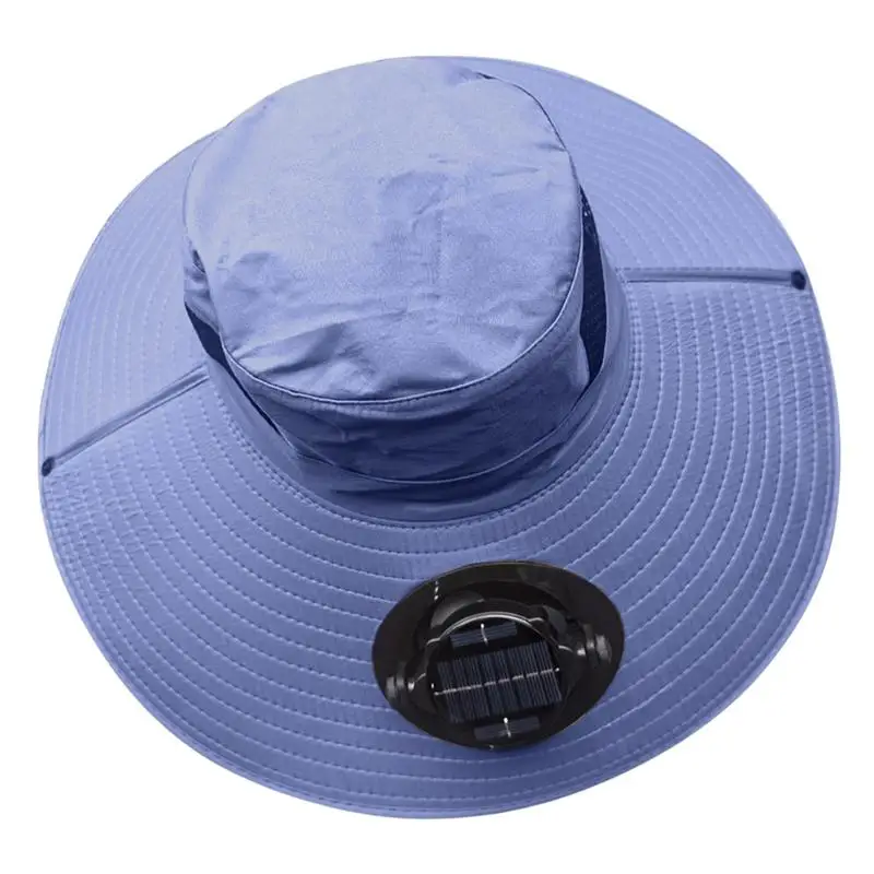 

Solar Fan Outdoor Fishing Hat Fan Solar Charging Big Wind Summer Big Rim Sunblock Hat Visor Fisherman Hat With Solar Fans