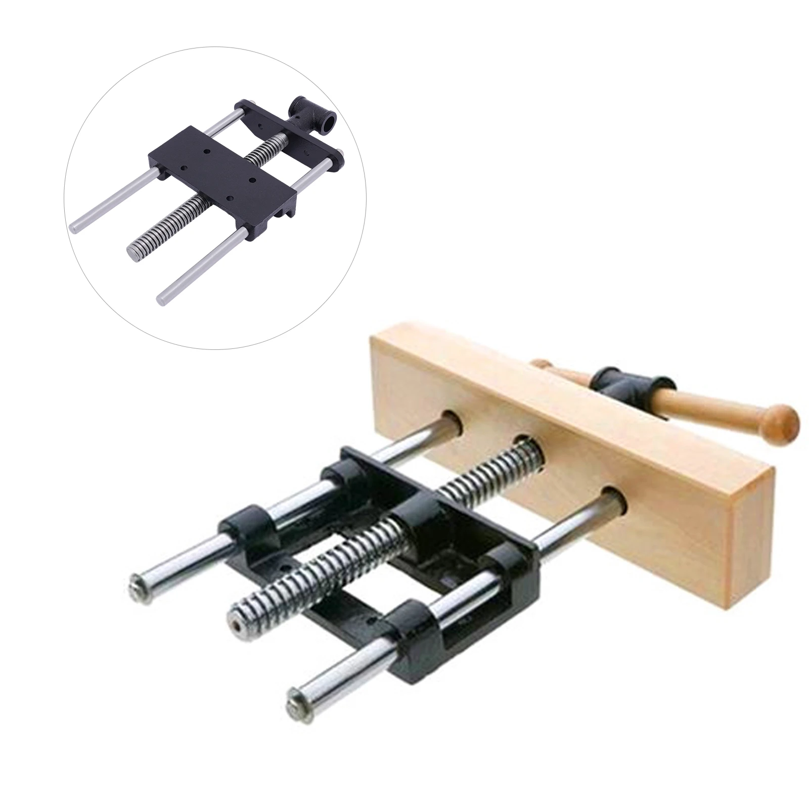 Fotografia 6: Morsa de Madeira para Marcenaria de 7 Polegadas, Grampo de Bancada para Desbaste Frontal, Grampo de Mesa Reforçado para Marcenaria, Força de Fixação Ajustável
