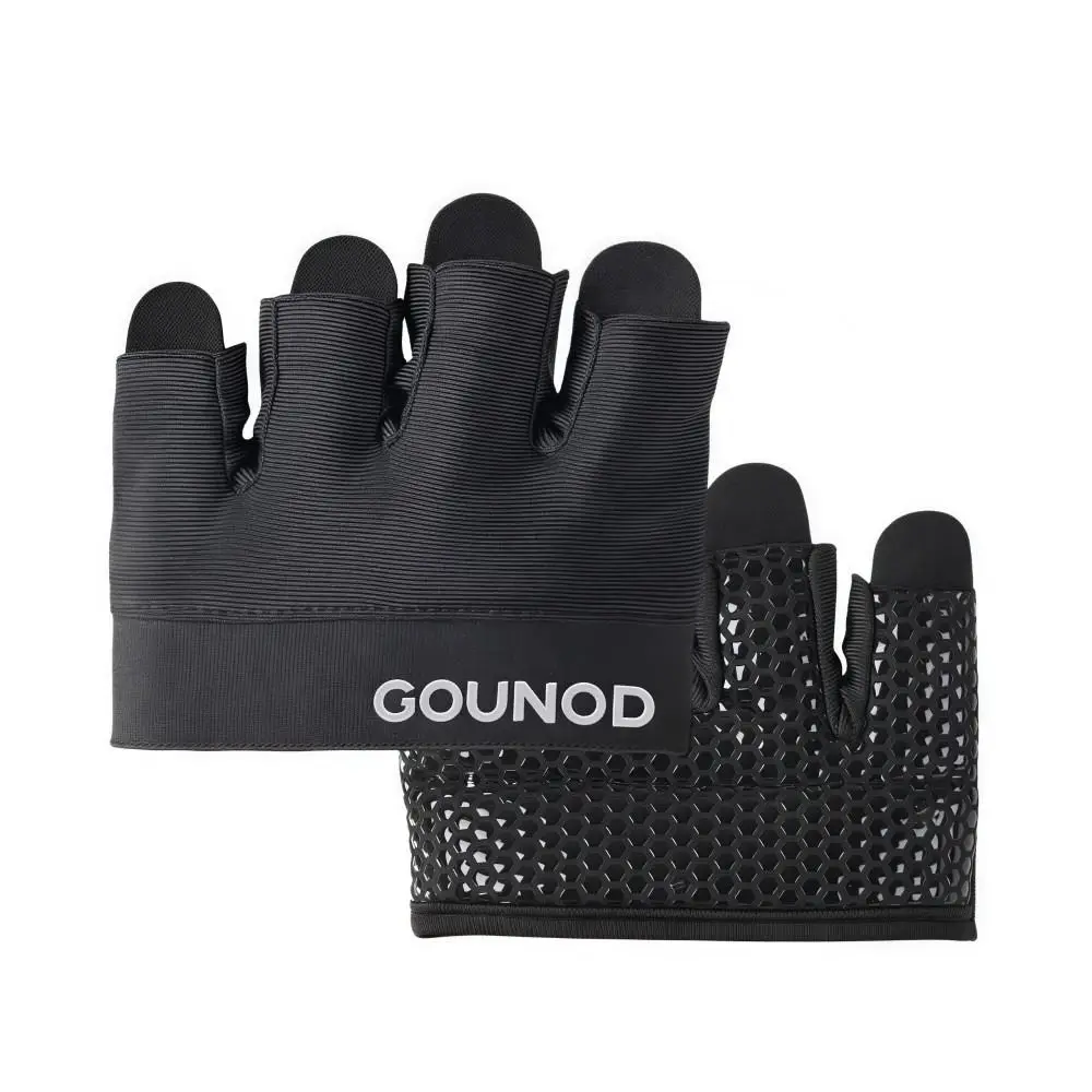 Half Finger Cycling Gloves Anti-slip Breathable 4-Fingers Gym Gloves Wear-resistant Palm Protection Fitness Sport Gloves Unisex