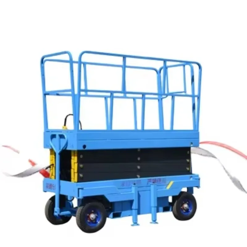 High Stability Electric Towable Scissor Lift 8m 10m Hydraulic Mobile Platform Industrial Maintenance Repair High-Strength Steel view 2