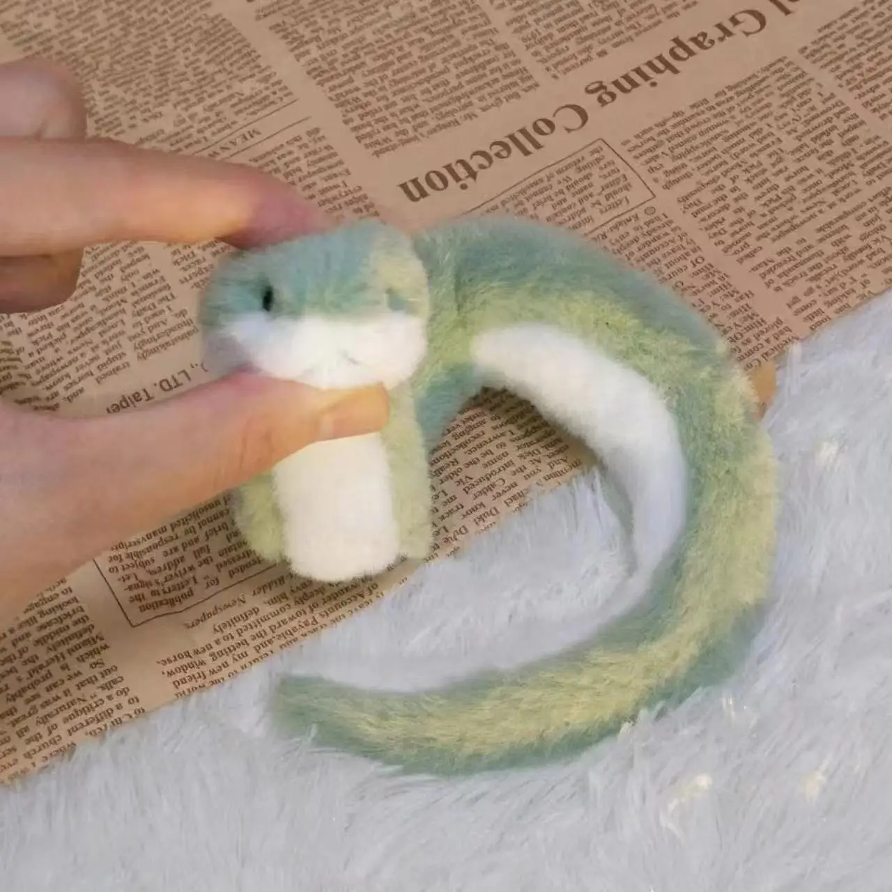 2025 Chinese Hot Sale Fluffy Snake Plush Toy Green Snake soft Plushie Children Home Decoration Baby Doll Spring Festival Gift