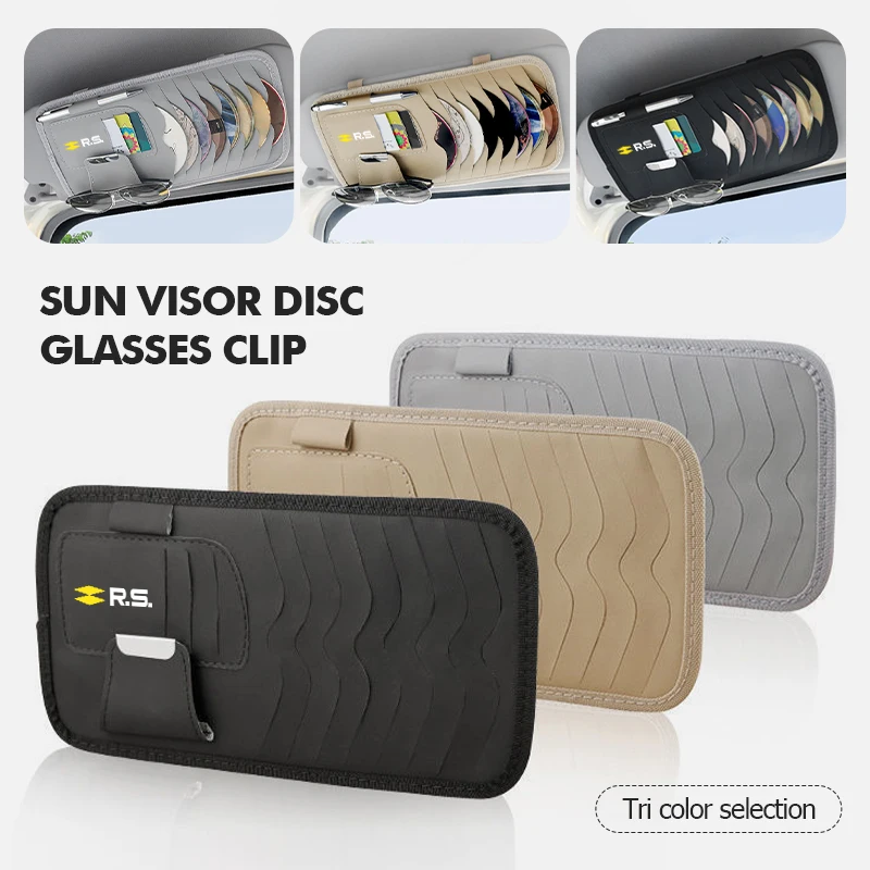 

Новая автомобильная многофункциональная сумка для хранения солнцезащитного козырька для Renault RS Sport Megane 3 4 2 Clio 5 Line Sandero Scenic Logan