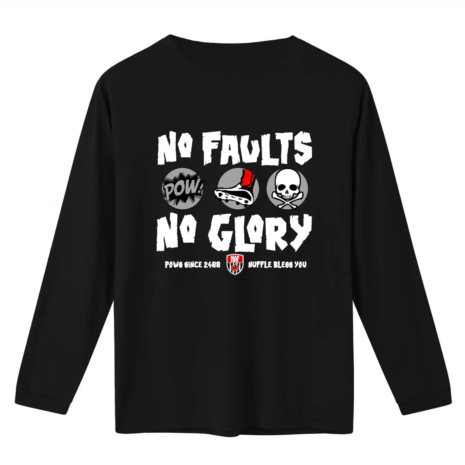 No Faults No Glory T-Shirt Summer Casual Cotton Tee Oversized Streetwear Tops Vintage Graphic Print Loose Fit Short Sleeve