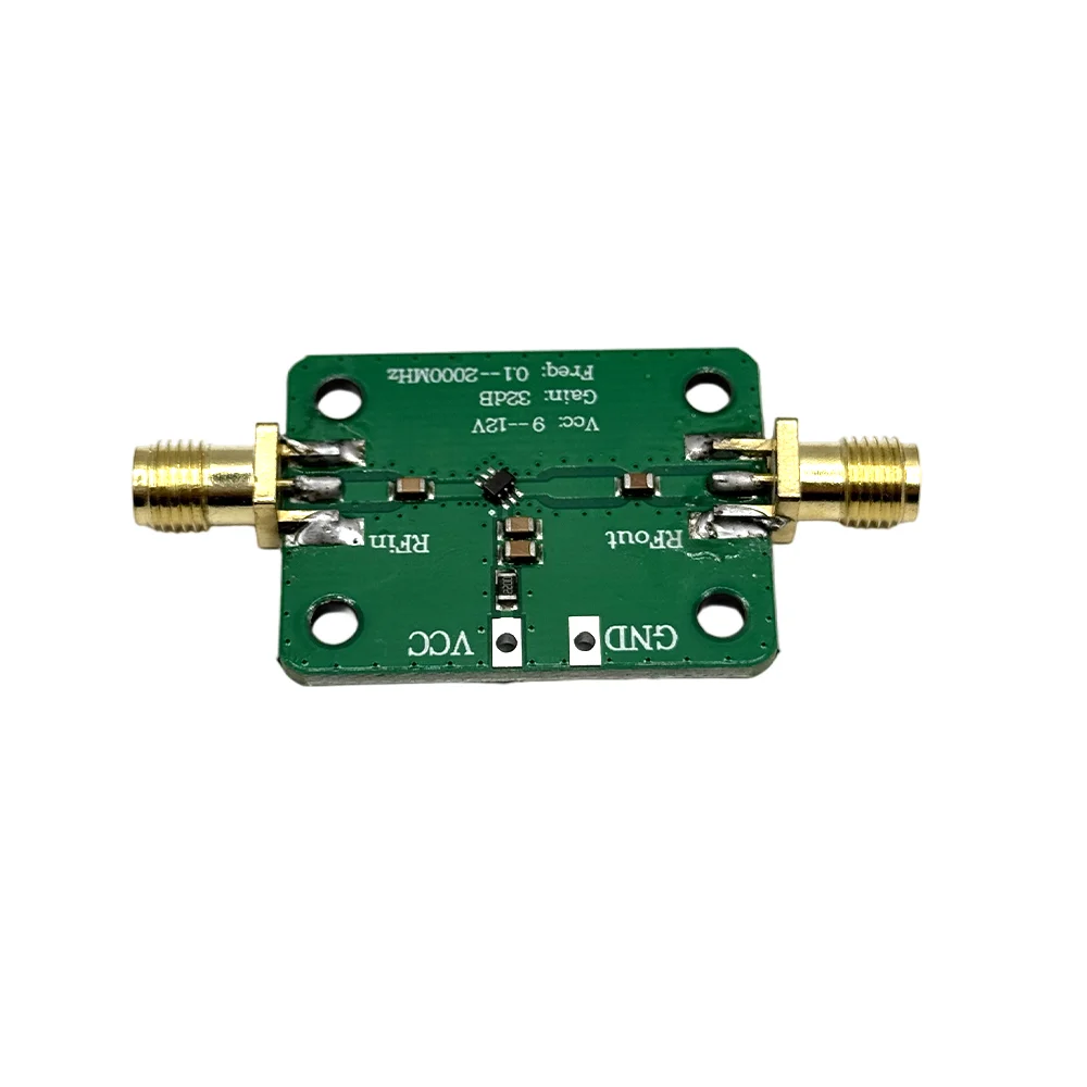 Amplificador de banda ancha RF de alta ganancia, 30dB, amplificador de bajo ruido, placa de desarrollo LNA, 0,1-2000MHz