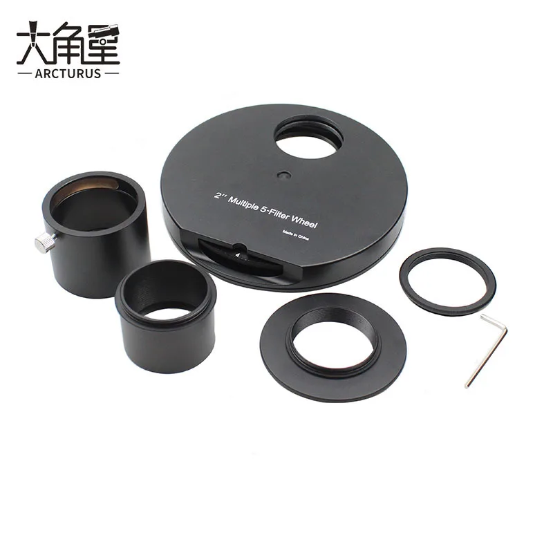 

2 Inch 5 hole Multiple Eyepiece Filter Wheel Full Metal For Astronomical Telescope Observations With Locking Ring