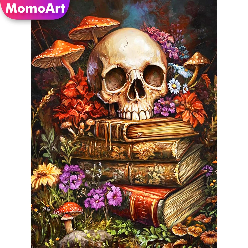 Momoart Neuerscheinung Diamant-Mosaik Buch Landschaftsbild Strass Diamantmalerei Skelett DIY Stickerei Handarbeit