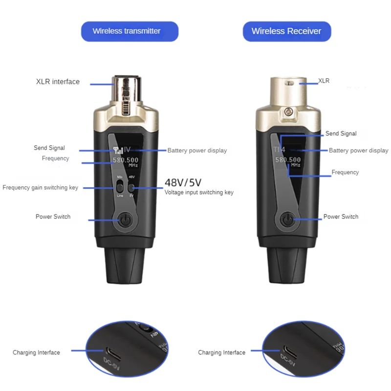 

High Quality-Wireless Microphone System UHF Wireless XLR Transmitter And Receiver For Dynamic Microphone, Audio Mixer, PA System