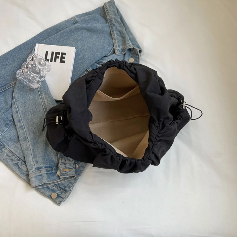 

Summer 2024 New Large Capacity Nylon Cloth Bag Durable Solid Crossbody Bag Women Tote Bag