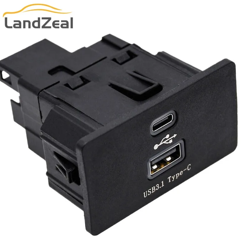 

HC3Z-19A387-B HC3Z-19A387-D Двухпортовый мультимедийный модуль USB и Type-C для Ford Lincoln Edge F-150 F-250 2005-2020 гг.