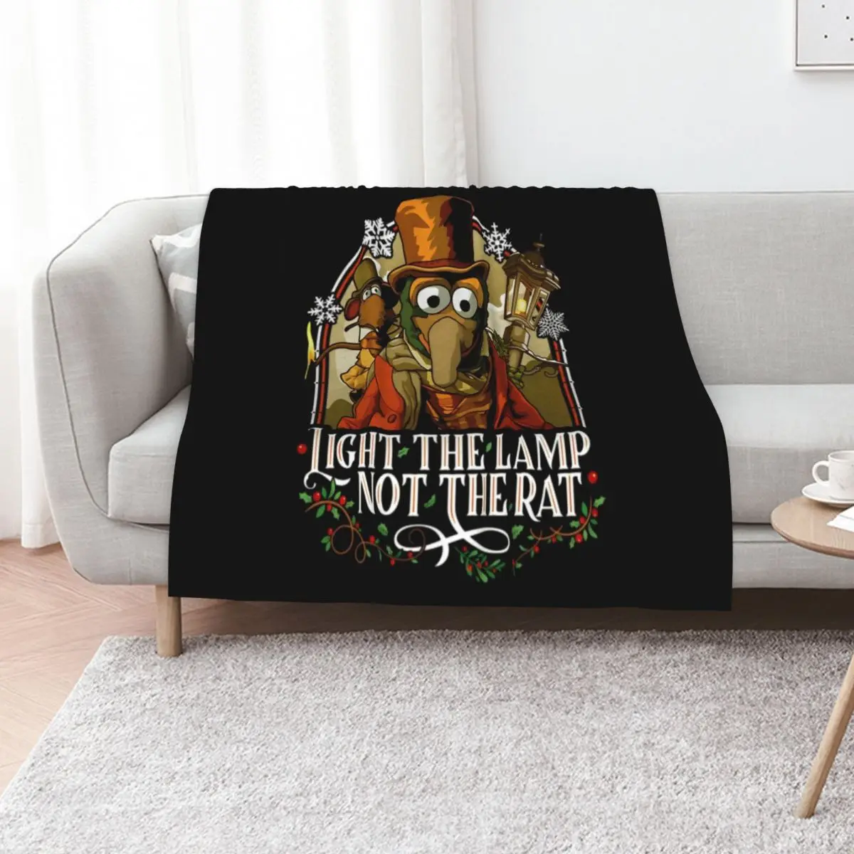 Muppet Christmas Carol - Gonzo & Rizzo Throw Blanket cosplay anime Loose Soft Big Furrys Travel Blankets