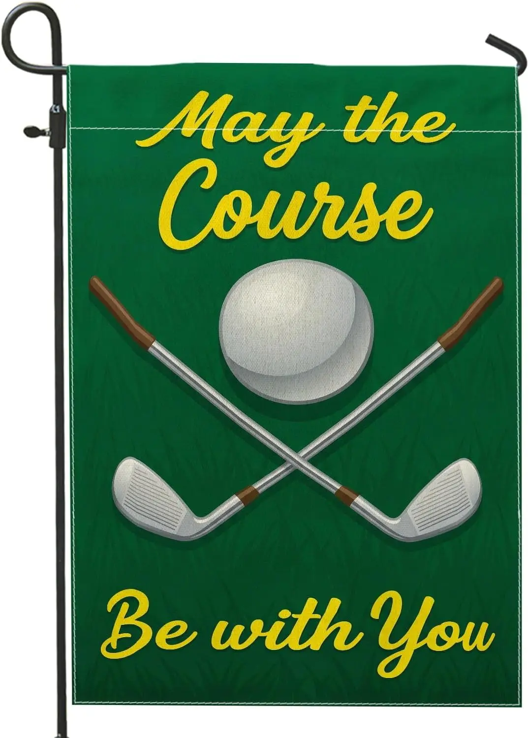 Golf Ball Garden Flag, Sports Casual Golf Clubs Grass Summer Green Double Sided Burlap Decorative Outside Flags for Outdoor  AAM
