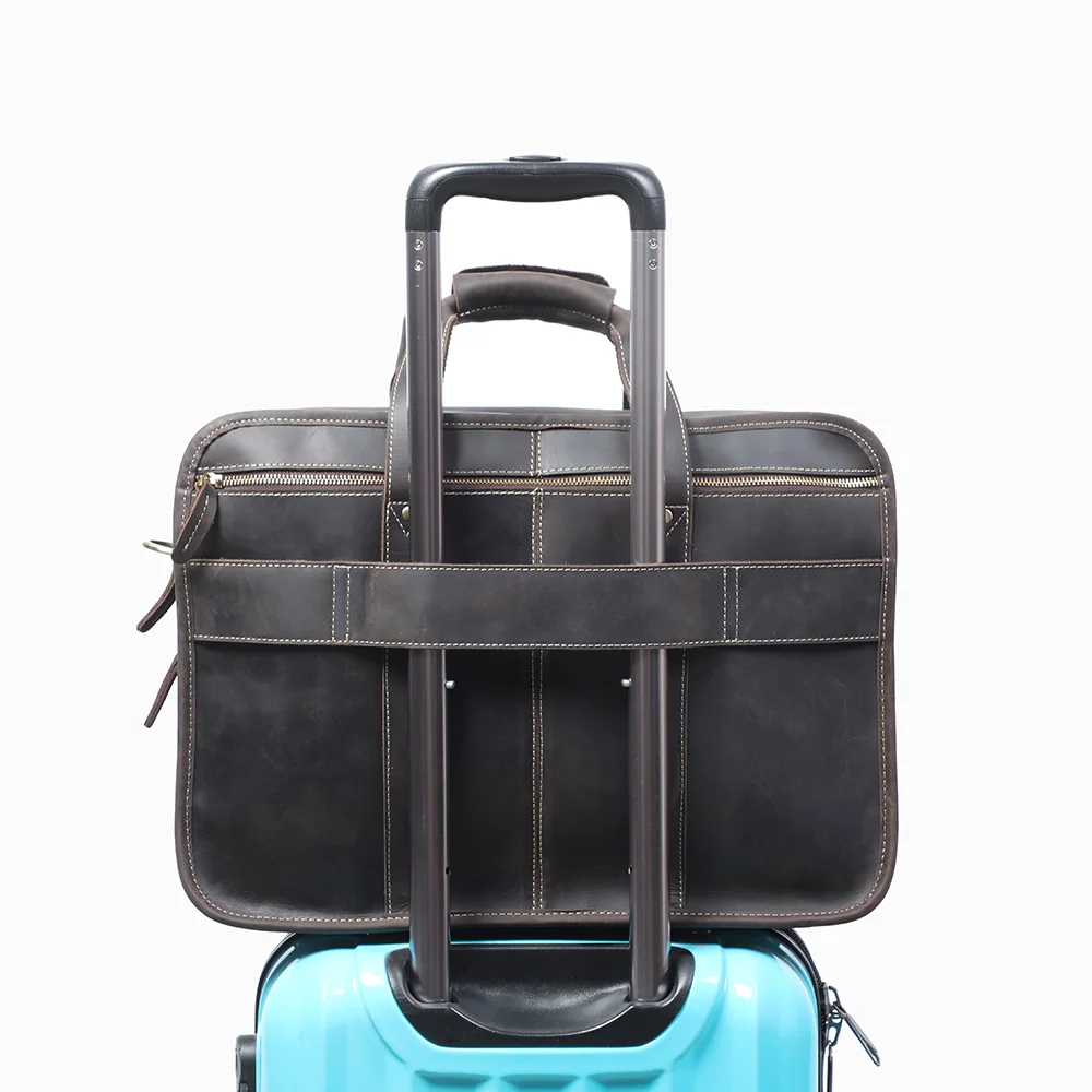 S.WORKER Premium Echtleder Business-Handtasche 16" Laptop Vintage Herren-Aktentasche für Arbeit & Reisen – Detail 26
