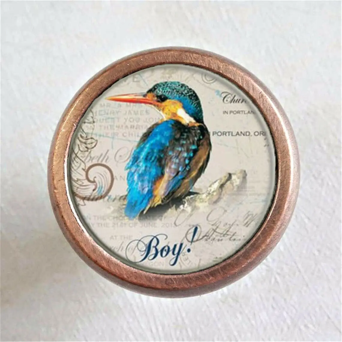 Handmade Vintage Knobs for Cabinets and Drawers Antique Bronze Furniture Handles Hardware Bird Design Retro Wardrobe Pulls